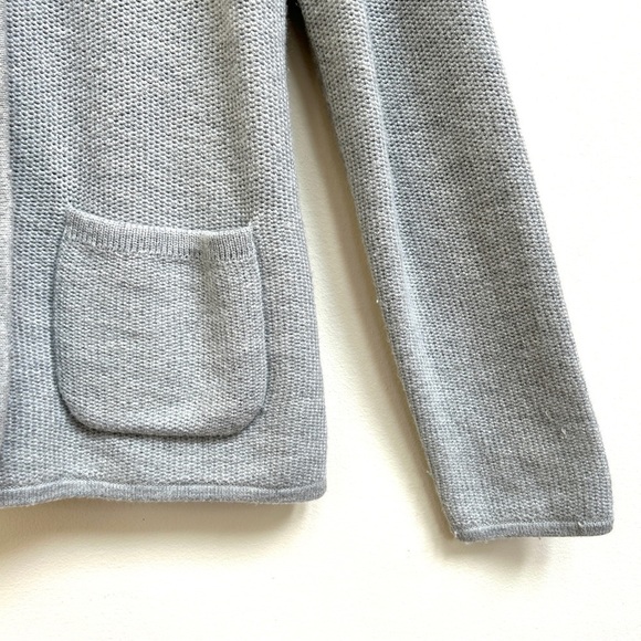 Talbots Lambswool Grey Double Button Up Long Sleeve Cardigan, Size Small Petite - Picture 5 of 11